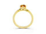 Yellow gold Marquise Cut Citrine Solitaire Engagement Ring with Classic Band and Four-Prong Setting_27
