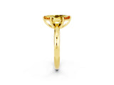 Yellow gold Marquise Cut Citrine Solitaire Engagement Ring with Round Band and Four-Prong Setting_2