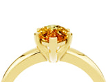 Yellow gold Marquise Cut Citrine Solitaire Engagement Ring with Round Band and Four-Prong Setting_4