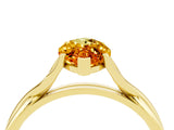 Yellow gold Marquise Cut Citrine Solitaire Twist Band Prong Setting Ring_40