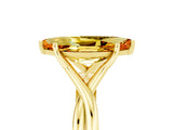 Yellow gold Marquise Cut Citrine Solitaire Twist Band Prong Setting Ring_41