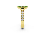 Yellow gold Marquise Cut Cut Channel Set Diamond Engagement Ring with Four-Prong Setting_2