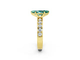 Yellow gold Marquise Cut Cut Channel Set Diamond Engagement Ring with Four-Prong Setting_2