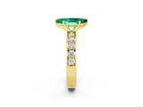 Yellow gold Marquise Cut Cut Channel Set Diamond Engagement Ring with Four-Prong Setting_2