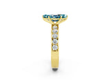 Yellow gold Marquise Cut Cut Channel Set Diamond Engagement Ring with Four-Prong Setting_2