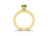 Yellow gold Marquise Cut Cut Channel Set Diamond Engagement Ring with Four-Prong Setting_3