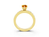 Yellow gold Marquise Cut Cut Channel Set Diamond Engagement Ring with Four-Prong Setting_3