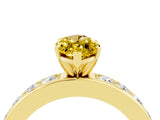 Yellow gold Marquise Cut Cut Channel Set Diamond Engagement Ring with Four-Prong Setting_4