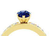 Yellow gold Marquise Cut Cut Channel Set Diamond Engagement Ring with Four-Prong Setting_4