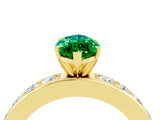 Yellow gold Marquise Cut Cut Channel Set Diamond Engagement Ring with Four-Prong Setting_4