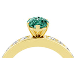 Yellow gold Marquise Cut Cut Channel Set Diamond Engagement Ring with Four-Prong Setting_4