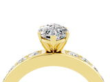 Yellow gold Marquise Cut Cut Channel Set Diamond Engagement Ring with Four-Prong Setting_4
