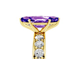 Yellow gold Marquise Cut Cut Channel Set Diamond Engagement Ring with Four-Prong Setting_5