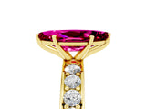 Yellow gold Marquise Cut Cut Channel Set Diamond Engagement Ring with Four-Prong Setting_5