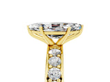Yellow gold Marquise Cut Cut Channel Set Diamond Engagement Ring with Four-Prong Setting_5
