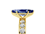 Yellow gold Marquise Cut Cut Channel Set Diamond Engagement Ring with Four-Prong Setting_5