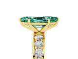 Yellow gold Marquise Cut Cut Channel Set Diamond Engagement Ring with Four-Prong Setting_5