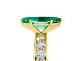 Yellow gold Marquise Cut Cut Channel Set Diamond Engagement Ring with Four-Prong Setting_5