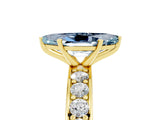 Yellow gold Marquise Cut Cut Channel Set Diamond Engagement Ring with Four-Prong Setting_5