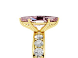 Yellow gold Marquise Cut Cut Channel Set Diamond Engagement Ring with Four-Prong Setting_5