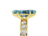 Yellow gold Marquise Cut Cut Channel Set Diamond Engagement Ring with Four-Prong Setting_5