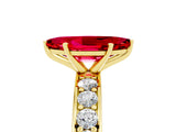 Yellow gold Marquise Cut Cut Channel Set Diamond Engagement Ring with Four-Prong Setting_5