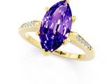 Yellow gold Marquise Cut Cut Channel Set Solitaire Engagement Ring with Four-Prong Setting_1