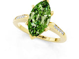 Yellow gold Marquise Cut Cut Channel Set Solitaire Engagement Ring with Four-Prong Setting_1
