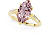 Yellow gold Marquise Cut Cut Channel Set Solitaire Engagement Ring with Four-Prong Setting_1