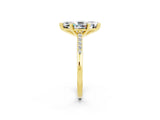 Yellow gold Marquise Cut Cut Channel Set Solitaire Engagement Ring with Four-Prong Setting_2