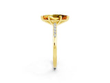 Yellow gold Marquise Cut Cut Channel Set Solitaire Engagement Ring with Four-Prong Setting_2