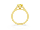 Yellow gold Marquise Cut Cut Channel Set Solitaire Engagement Ring with Four-Prong Setting_3