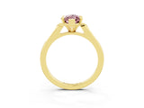 Yellow gold Marquise Cut Cut Channel Set Solitaire Engagement Ring with Four-Prong Setting_3