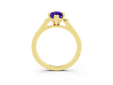 Yellow gold Marquise Cut Cut Channel Set Solitaire Engagement Ring with Four-Prong Setting_3