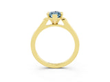 Yellow gold Marquise Cut Cut Channel Set Solitaire Engagement Ring with Four-Prong Setting_3