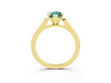 Yellow gold Marquise Cut Cut Channel Set Solitaire Engagement Ring with Four-Prong Setting_3