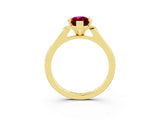 Yellow gold Marquise Cut Cut Channel Set Solitaire Engagement Ring with Four-Prong Setting_3