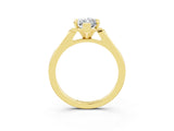Yellow gold Marquise Cut Cut Channel Set Solitaire Engagement Ring with Four-Prong Setting_3
