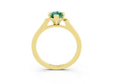 Yellow gold Marquise Cut Cut Channel Set Solitaire Engagement Ring with Four-Prong Setting_3