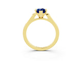 Yellow gold Marquise Cut Cut Channel Set Solitaire Engagement Ring with Four-Prong Setting_3