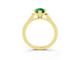 Yellow gold Marquise Cut Cut Channel Set Solitaire Engagement Ring with Four-Prong Setting_3