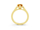 Yellow gold Marquise Cut Cut Channel Set Solitaire Engagement Ring with Four-Prong Setting_3