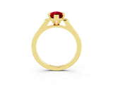 Yellow gold Marquise Cut Cut Channel Set Solitaire Engagement Ring with Four-Prong Setting_3