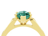 Yellow gold Marquise Cut Cut Channel Set Solitaire Engagement Ring with Four-Prong Setting_4