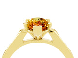 Yellow gold Marquise Cut Cut Channel Set Solitaire Engagement Ring with Four-Prong Setting_4
