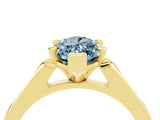 Yellow gold Marquise Cut Cut Channel Set Solitaire Engagement Ring with Four-Prong Setting_4
