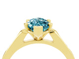 Yellow gold Marquise Cut Cut Channel Set Solitaire Engagement Ring with Four-Prong Setting_4