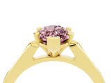 Yellow gold Marquise Cut Cut Channel Set Solitaire Engagement Ring with Four-Prong Setting_4