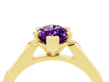 Yellow gold Marquise Cut Cut Channel Set Solitaire Engagement Ring with Four-Prong Setting_4