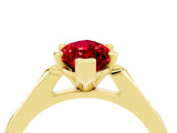 Yellow gold Marquise Cut Cut Channel Set Solitaire Engagement Ring with Four-Prong Setting_4